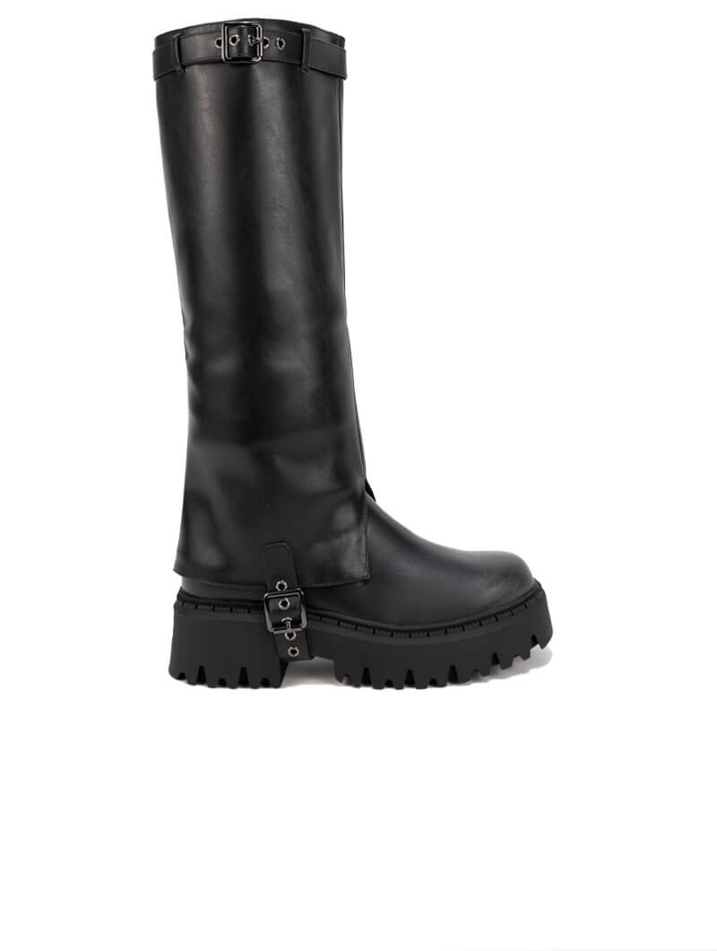 Bottes hautes à revers